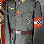 A grey wool tunic with a swastika armband.